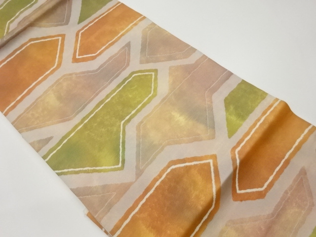 リサイクル　抽象模様織出し名古屋帯